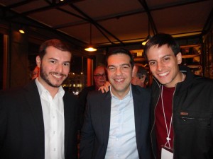 Juliano Medeiros, Alexis Tsipras e Thiago Aguiar