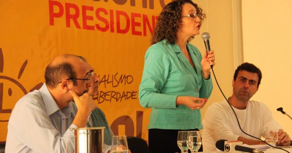 Luciana Genro inicia campanha presidencial no Rio com Marcelo Freixo, Chico Alencar e Jean Wyllys