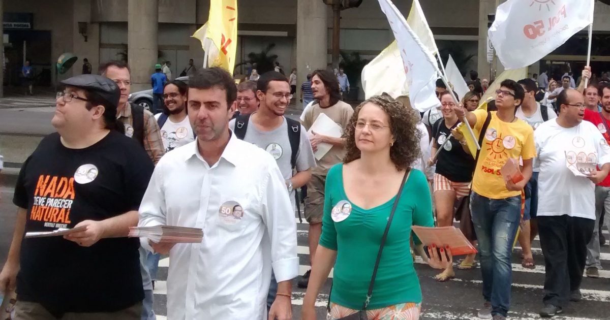 Luciana Genro em campanha no Rio de Janeiro(1)