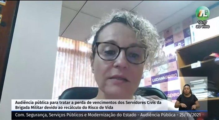 Luciana Genro foi proponente da audiência sobre as perdas dos servidores civis da BM.