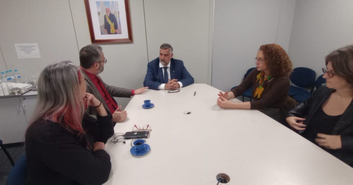 Parlamentares se reuniram com ministro Paulo Pimenta. Foto: Bruna Porciúncula