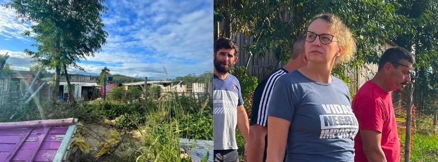 Deputada Luciana Genro cobra retorno de serviços básicos à Ocupação Morada do Sol em São Leopoldo