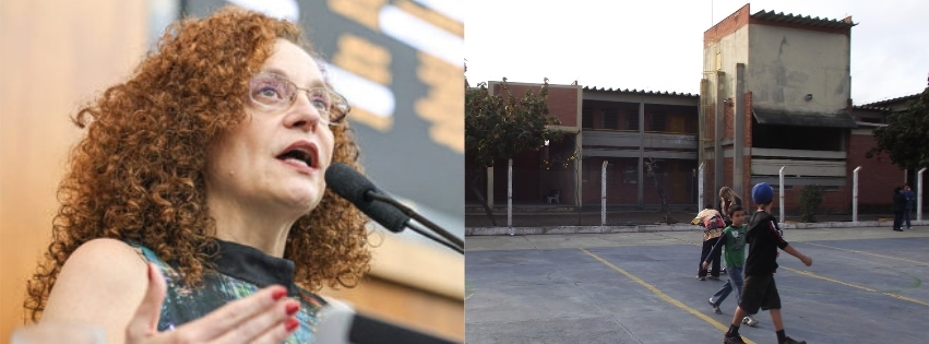 Deputada Luciana Genro questiona permanência irregular de materiais da Prefeitura de Canoas dentro de escola na cidade