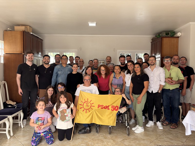 Com os militantes da Serra em Carlos Barbosa.