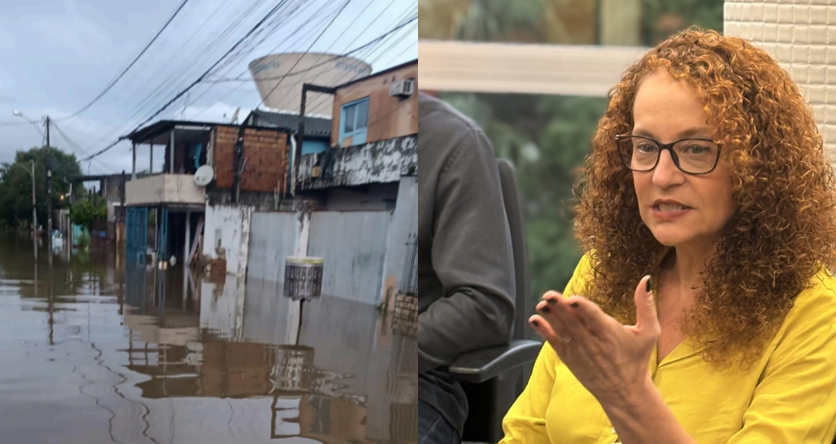 Rua alaga sempre que chove em Canoas.