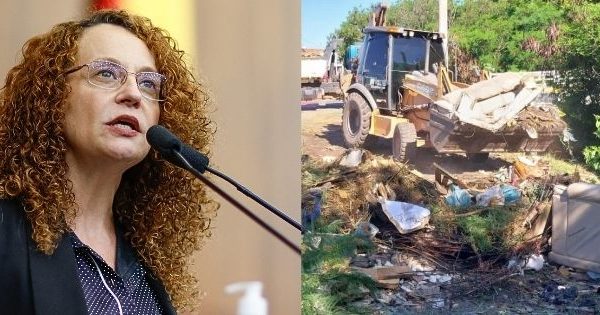 Deputada Luciana Genro questiona ausência de recolhimento de lixo em Santa Maria