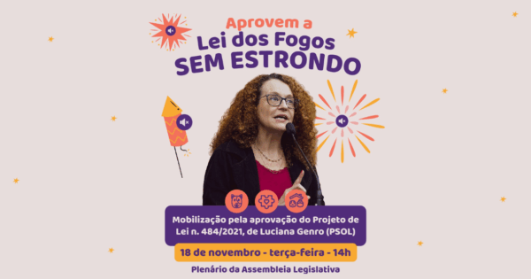Luciana Genro chama a sociedade a apoiar o fim dos fogos com barulho no RS