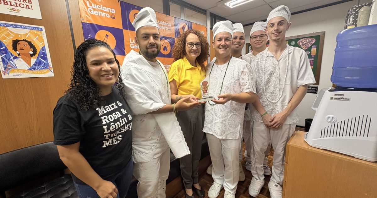Luciana Genro recebeu Pai Dieff em seu gabinete.