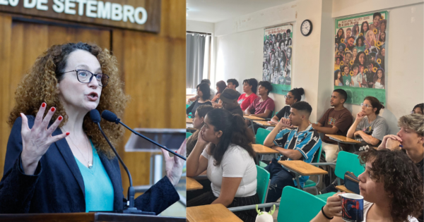 Fundadora do Emancipa, Luciana Genro aprova projeto que garante espaços de escolas estaduais para cursinhos populares