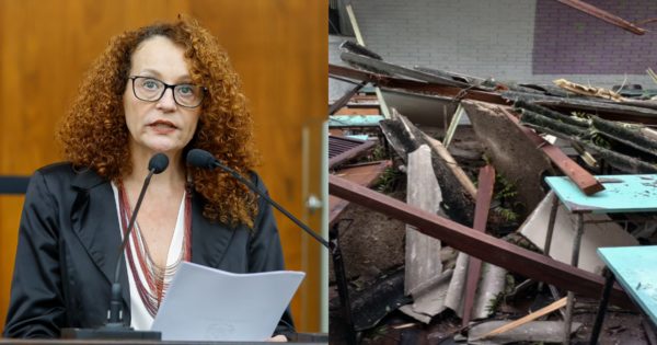 Luciana Genro cobra solução para obra paralisada há três anos em escola de Viamão