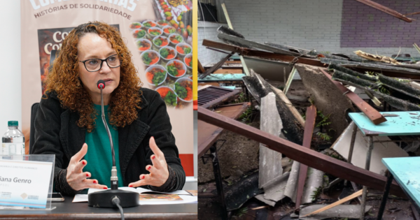 Luciana Genro cobra solução para obra paralisada há três anos em escola de Viamão